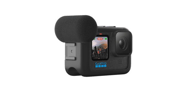 Media Mod for enhanced audio and video recording capabilities, designed for use with compatible cameras.