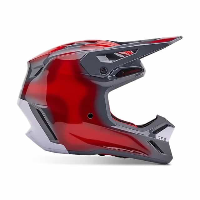 V3 Volatile Helmet - GRY/RD Fox motocross helmet