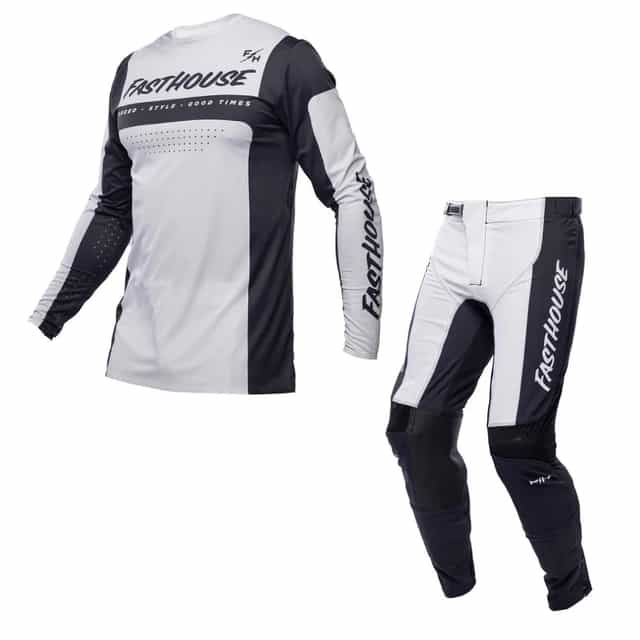 Helix Monaco Kit Combo - Black/White Fasthouse motocross kit combo