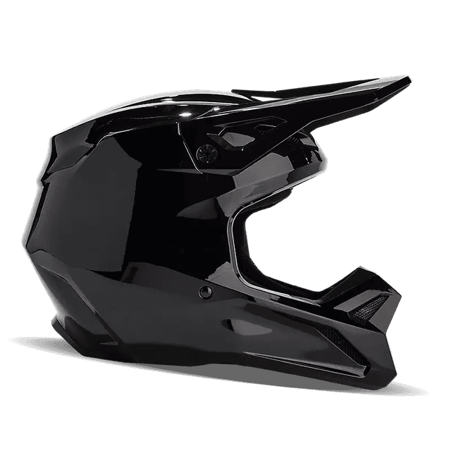 V1 Solid Helmet - Black Fox motocross helmet