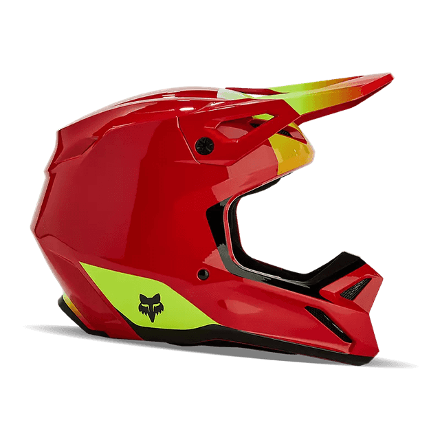 Youth V1 Ballast Helmet - Flo Red Fox youth motocross helmet