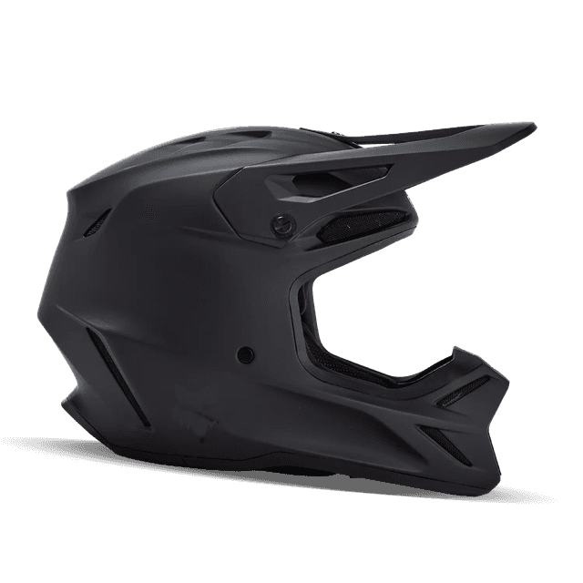YTH V3 Solid Helmet - Matte Black Fox youth motocross helmet