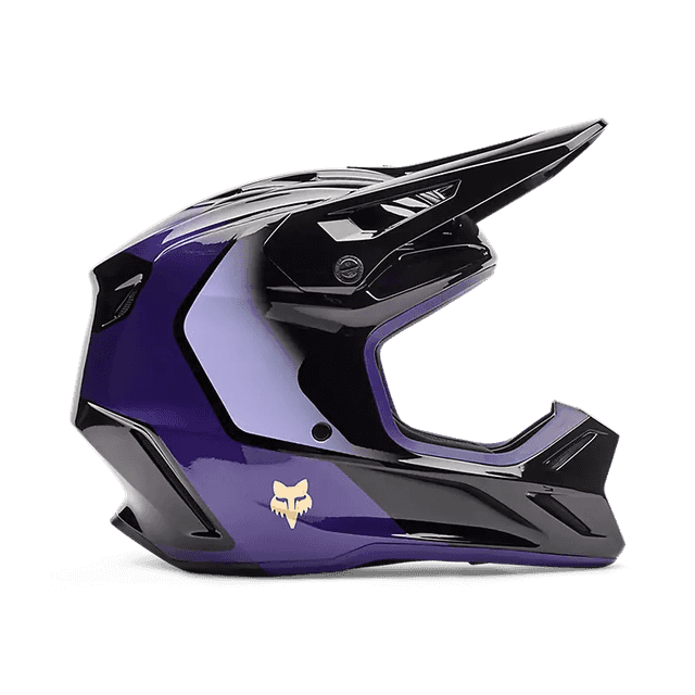 V3 DRIP Helmet - Black/Purple Fox motocross helmet