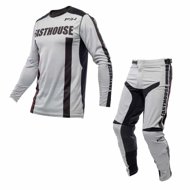 Elrod Storm Kit Combo - Fog/Black Fasthouse motocross kit combo