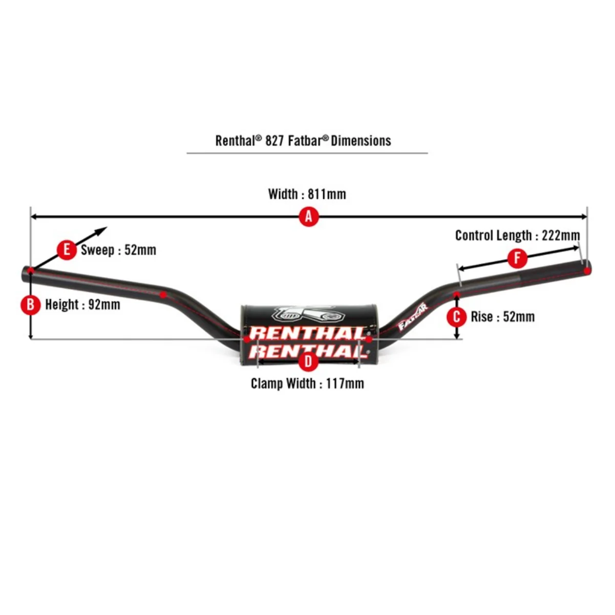 HANDLEBAR FATBAR MX/ENDURO 827 VILLOPOTO/STEWART/KTM 11-16 image 3