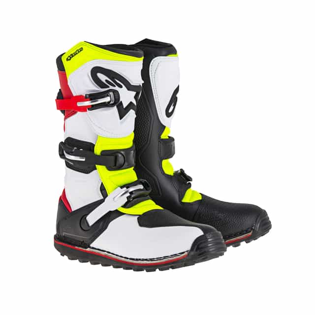 Alpinestars Tech T - White Red Yellow Fluo Black Boots Alpinestars motocross boots