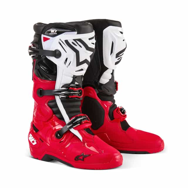 Alpinestars Tech 10 Enduro - Bright Red / Black / White Alpinestars motocross boots