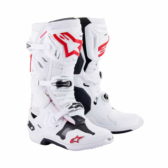 Alpinestars Tech 10 Supervented - White Bright Red Boots Alpinestars motocross boots