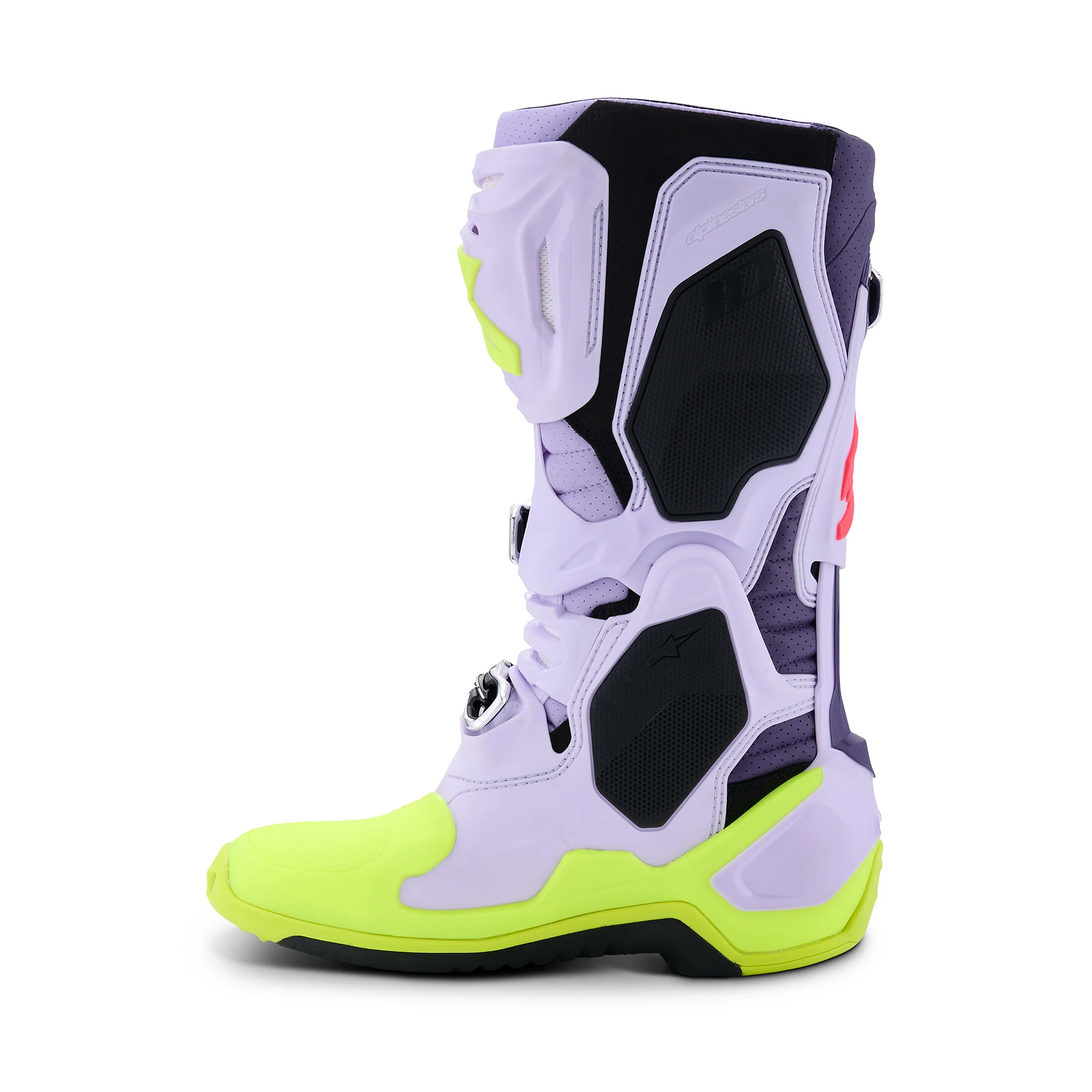 Alpinestars Tech 10 Supervented Boots - Purple Yellow Fluo Diva Pink - view 4