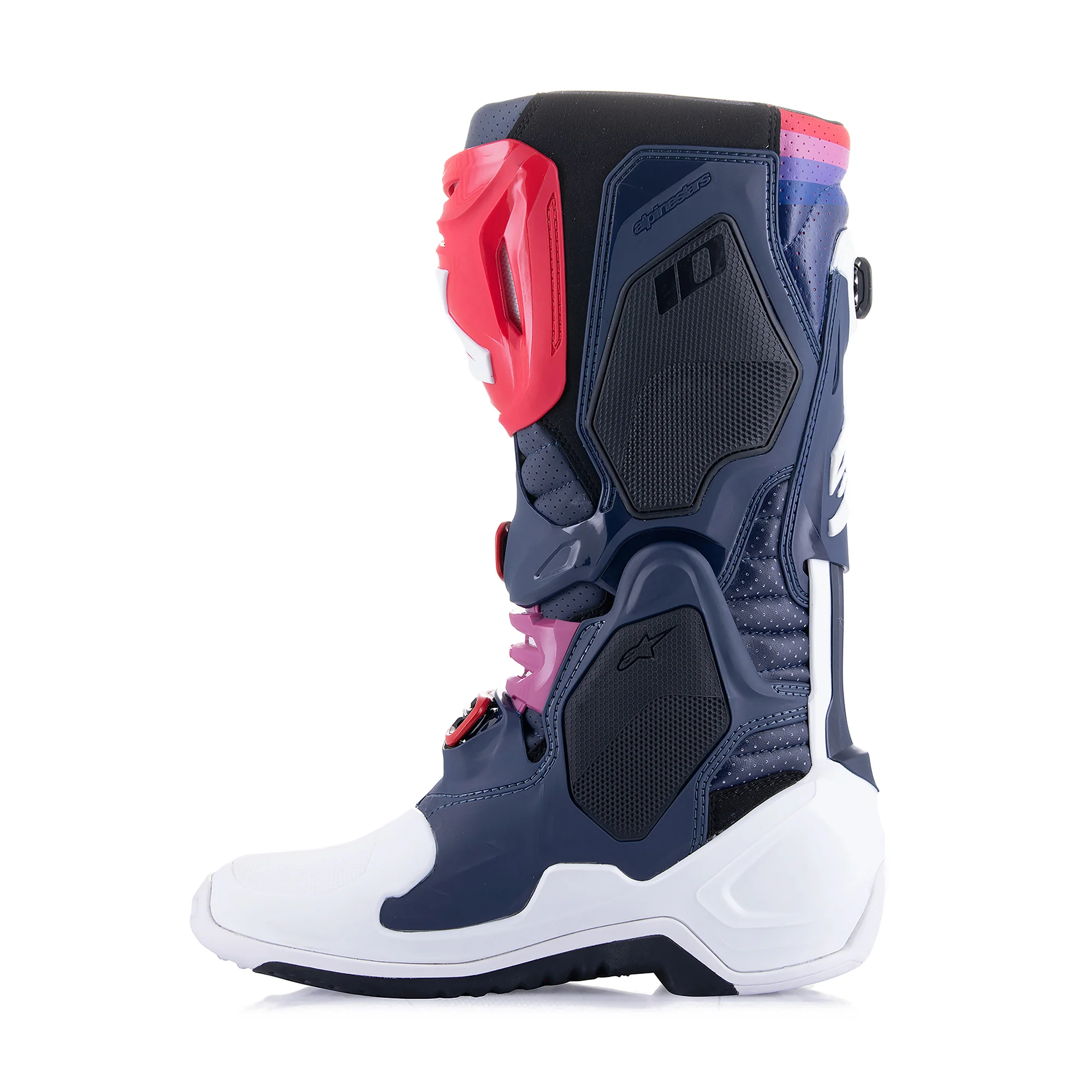 Alpinestars Tech 10 Supervented Motocross Boots - Night Navy/White/Rainbow image 4