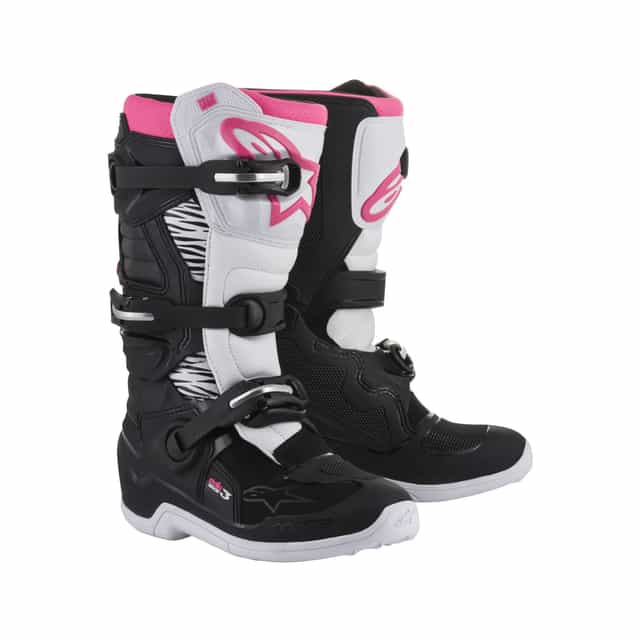 Alpinestars Stella Tech 3 - Black White Pink Boots Alpinestars motocross boots