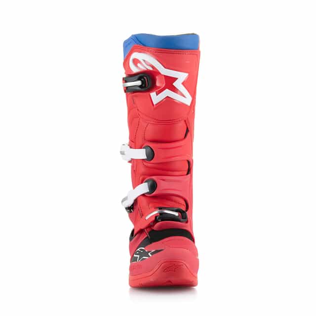 Alpinestars Tech 5 Motocross Boots - Bright Red/Dark Red/Alpine Blue image 4