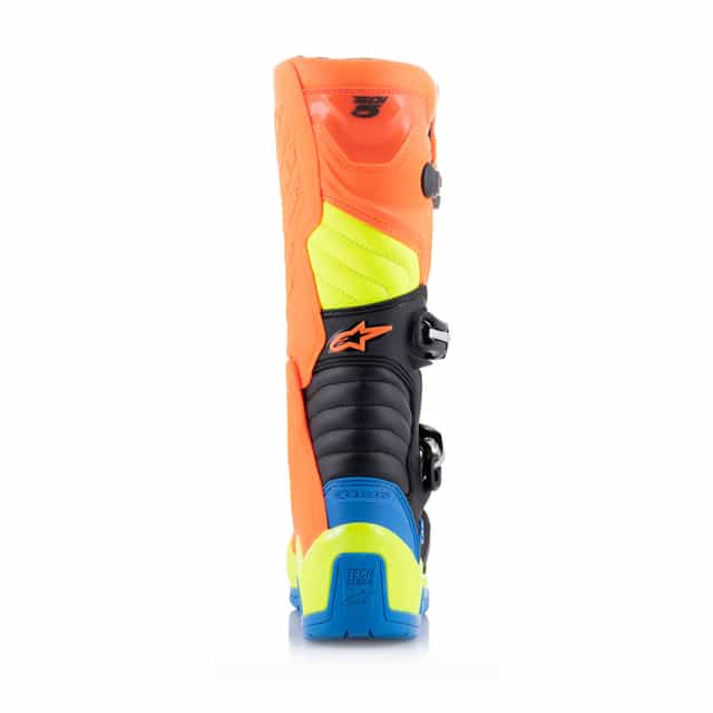 Alpinestars Tech 5 Motocross Boots - Orange/Fluorescent Enamel/Blue/Yellow/Fluorescent image 3