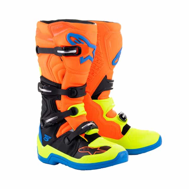 Alpinestars Tech 5 - Orange Fluo Enamel Blue Yel Fl Boots Alpinestars motocross boots