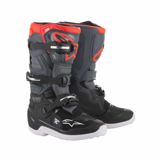 Alpinestars Tech 7S Youth - Black Dark Gray Red Fluo Boots Alpinestars youth motocross boots