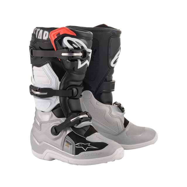 Alpinestars Tech 7S Youth - Black Silver White Gold Boots Alpinestars youth motocross boots