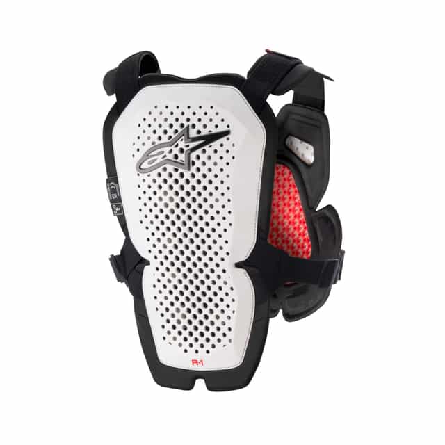 Alpinestars A-1 Pro Chest Protector - White Black Red image 2