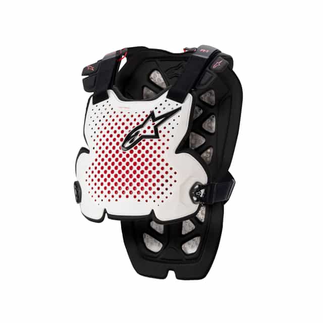Alpinestars A-1 Pro Chest Protector - White Black Red image 3