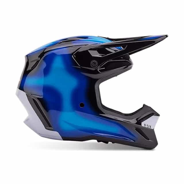 V3 Volatile Helmet - BLK/BLU Fox motocross helmet