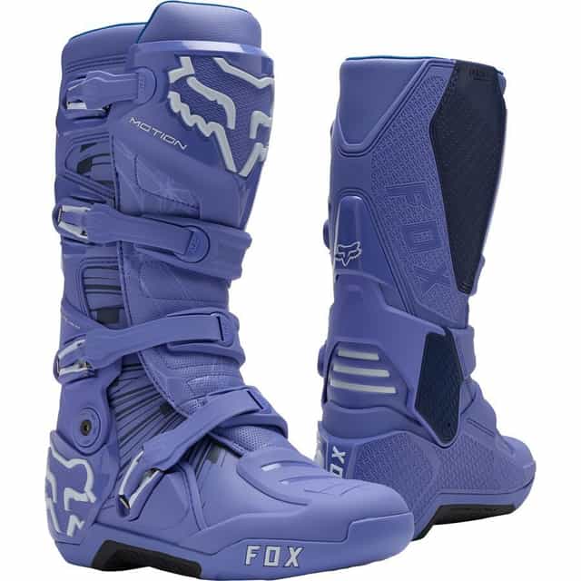 Fox Motion Diffuse SE Motocross Boots - Purple/Dove