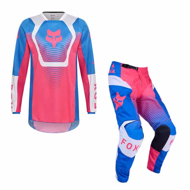 180 Collect KIT Combo - BLUE/PINK Fox motocross kit combo