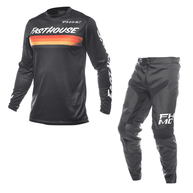 Carbon Force Kit Combo - Black Fasthouse motocross kit combo