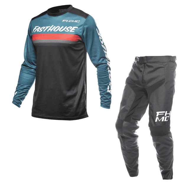 Carbon Force Kit Combo - Teal Fasthouse motocross kit combo