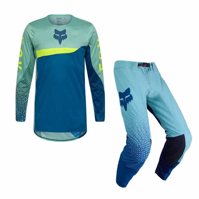 Flexair Fracture KIT Combo - Spearmint Green Fox motocross kit combo