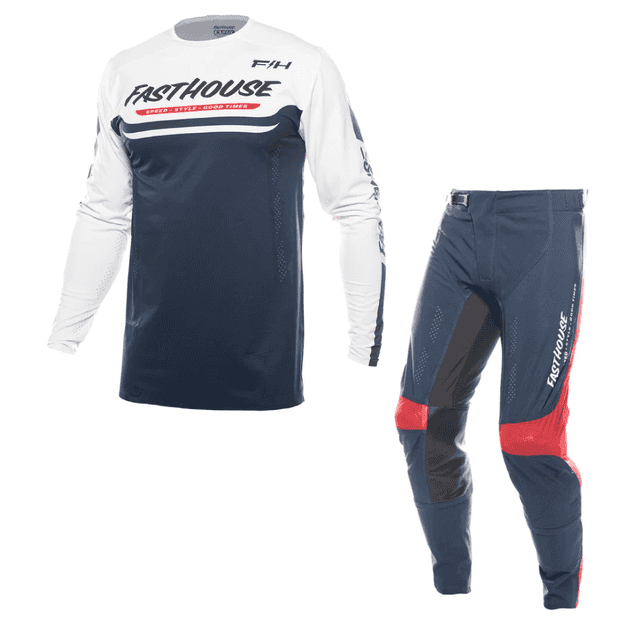 Helix Circuit Kit Combo - Navy/White/Red Fasthouse motocross kit combo