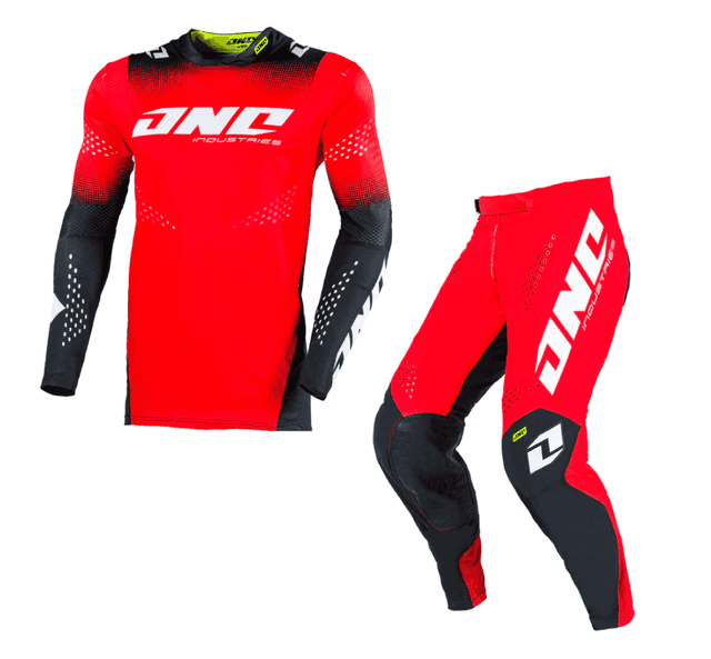 X-197 Youth Kit Combo - Scorch RED One Industries youth motocross kit combo