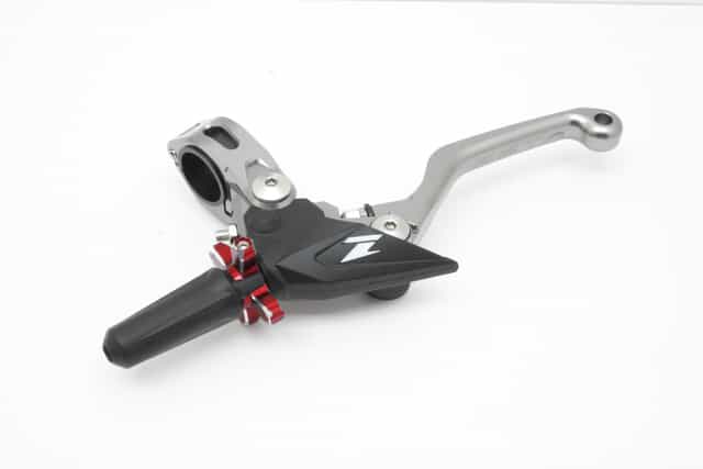 Forged Pivot clutch lever perch set featuring a 3-finger design in titanium finish, designed for high-performance motorcycle use.