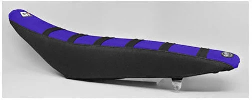 Ribbed Velcro cover in black with blue top for Yamaha YZ125 and YZ250 models from 2002 to 2021