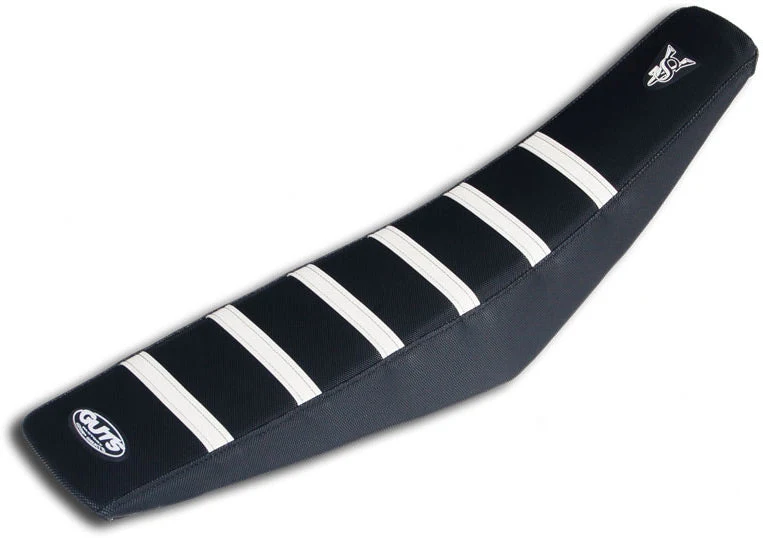 Ribbed Velcro Cover in black with white ribs designed for Husqvarna TC50 models from 2017 to 2024.