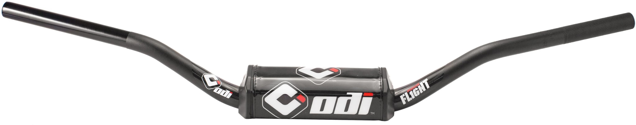 Podium Flight Handlebar Super Mini in Black, showcasing its sleek design and compact size, perfect for cycling enthusiasts.
