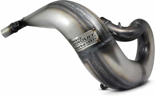 Works Finish pipe for Husky TC250 2017-2018 and TX300 2017-2018, showcasing its sleek design and high-performance features.