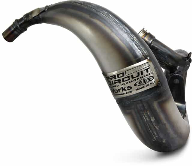 Works pipe for KTM 50SX Mini from 2009 to 2016, showcasing its sleek design and high-performance features.