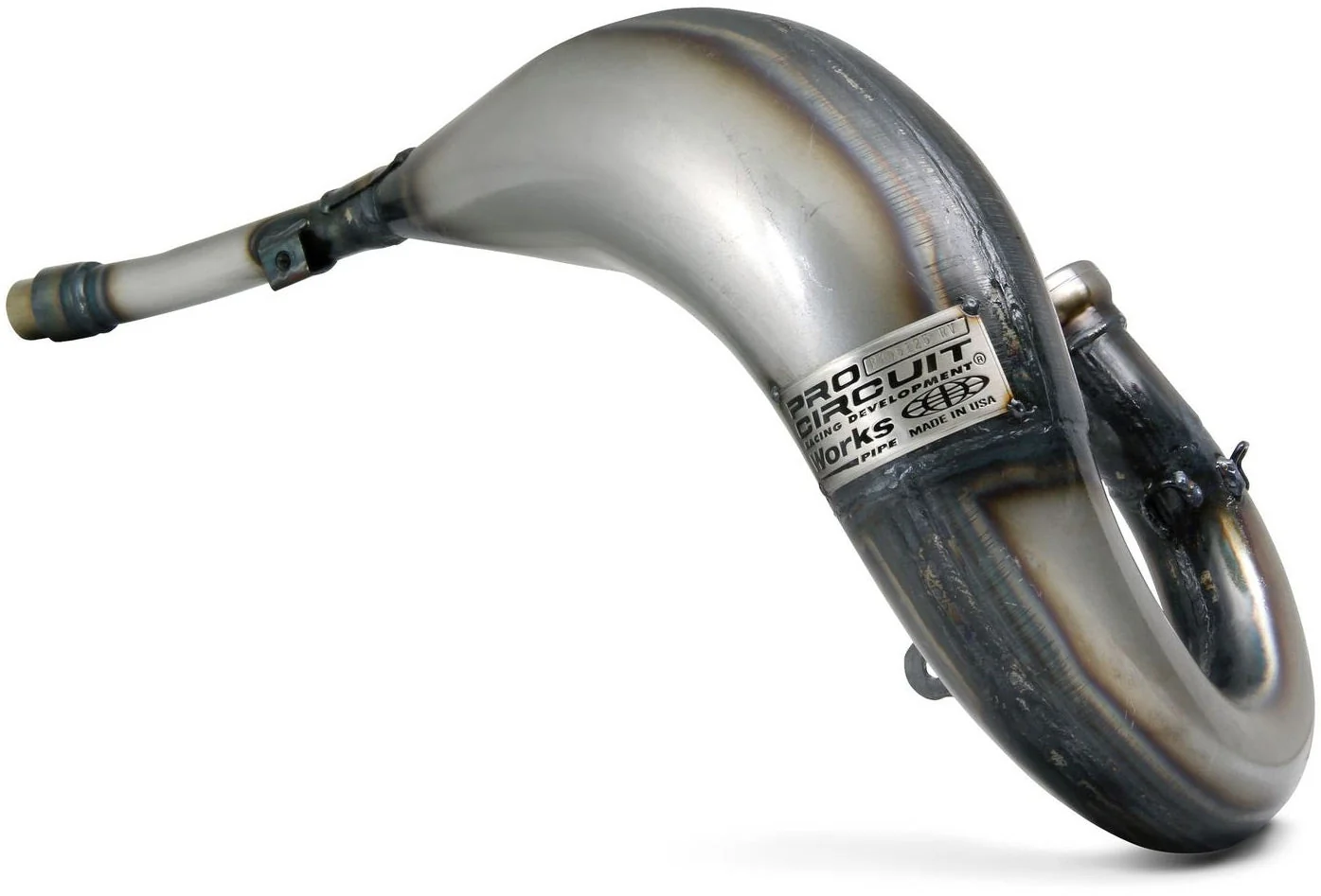 Works Finish pipe for Yamaha YZ125 05-21 RV Edition, showcasing a polished metal finish and sleek design.