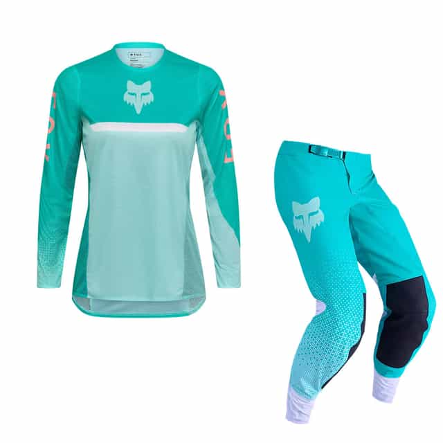 WMNS Flexair Fracture KIT Combo - AQUA BLUE Fox motocross kit combo