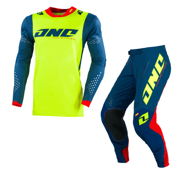 X-197 Youth Kit Combo - NEON NAVY One Industries youth motocross kit combo